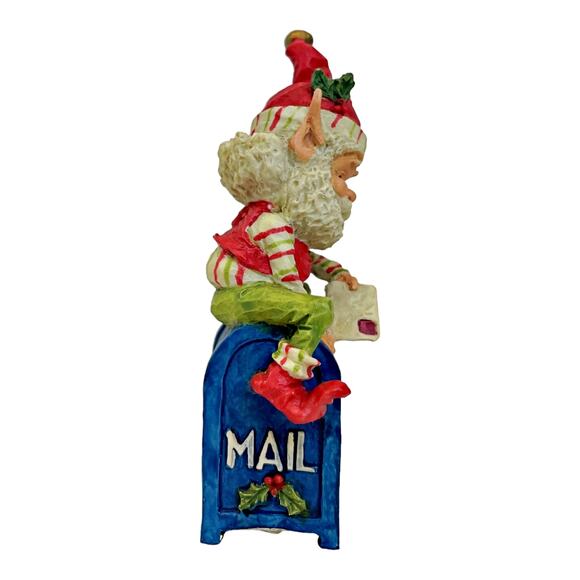 Enesco The North Pole Village Ollie Mailbox Sandra Zimnicki 878065 Vintage 1988 - Picture 5 of 5